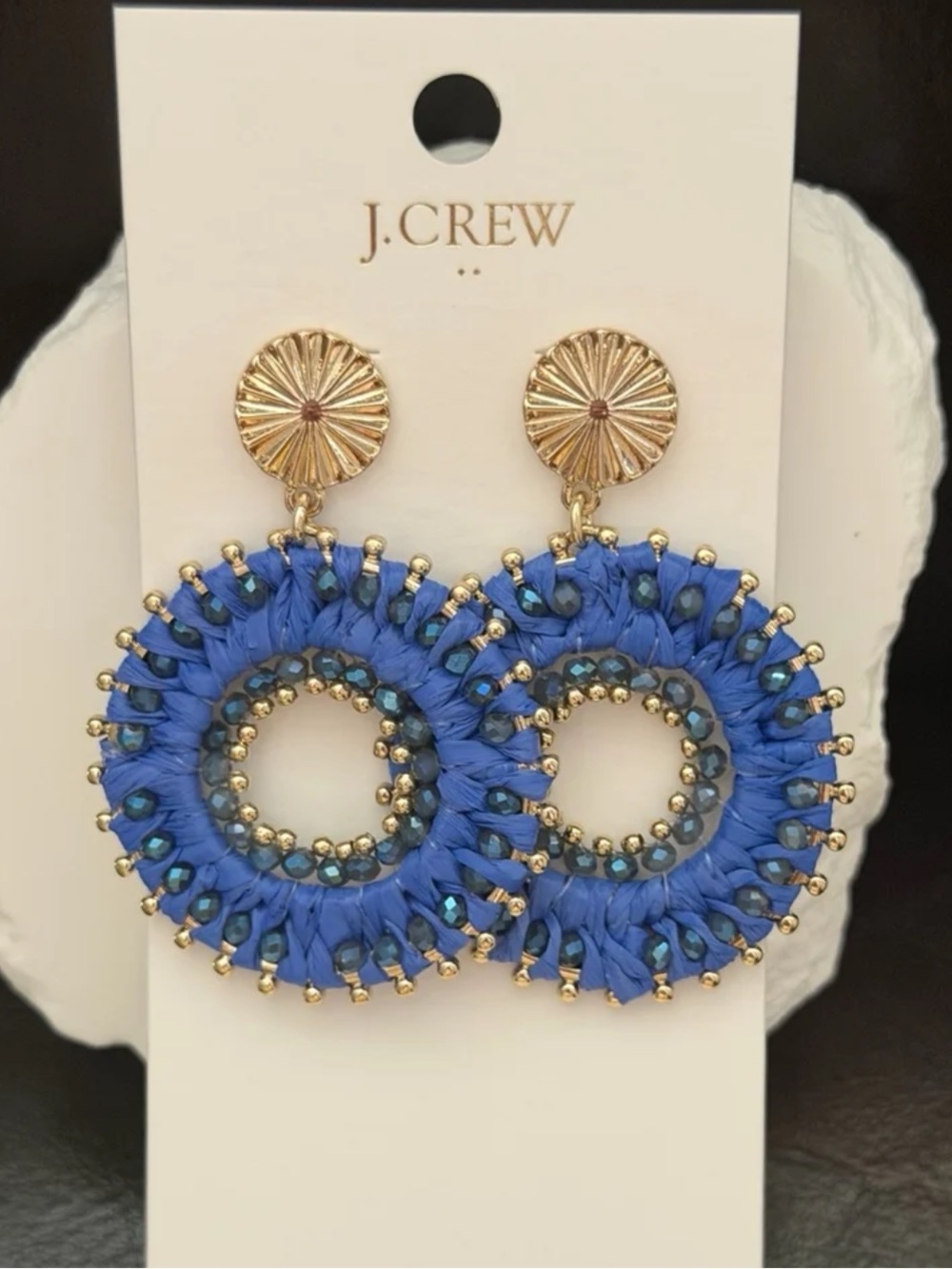 J. Crew Factory Beaded Circle Earrings